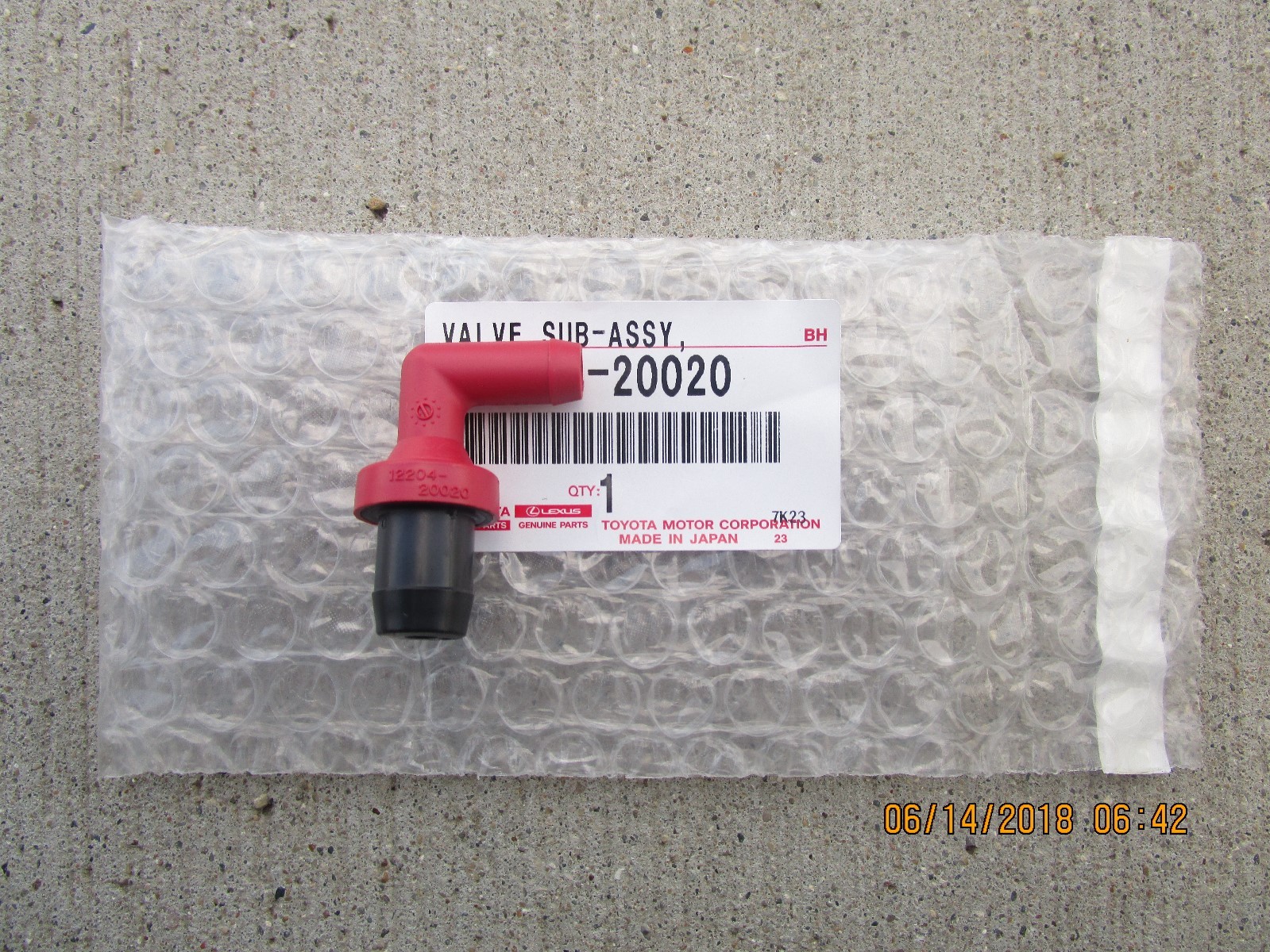 98 - 03 TOYOTA SIENNA 3.0L V6 Cyl VENTILATION VALVE PCV SUB ASSEMBLY BRAND NEW