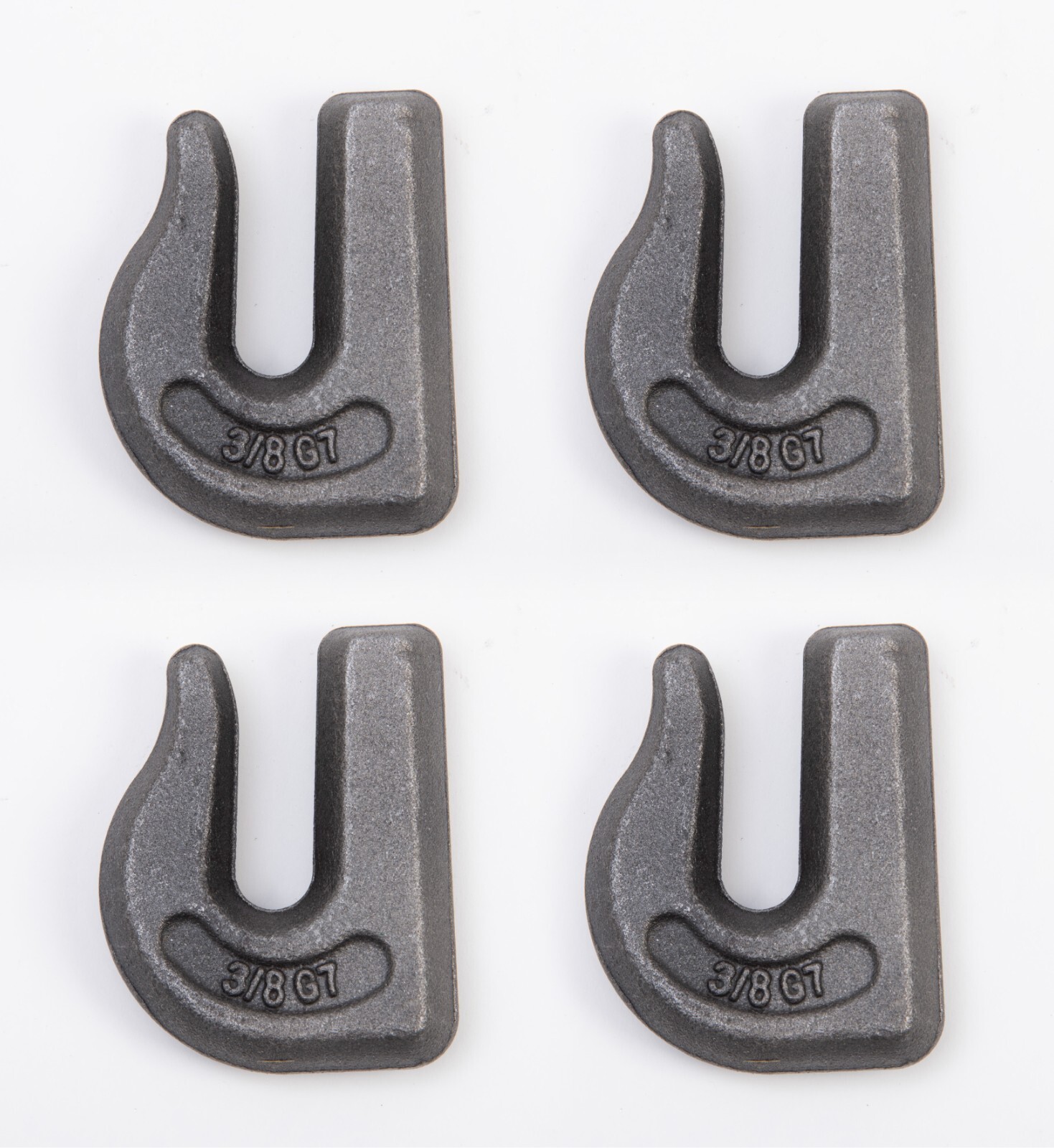 4x Weld on Grab Chain Hooks 3/8" Tractor Bucket Trailer Rigging Tow WLL 6600 lbs