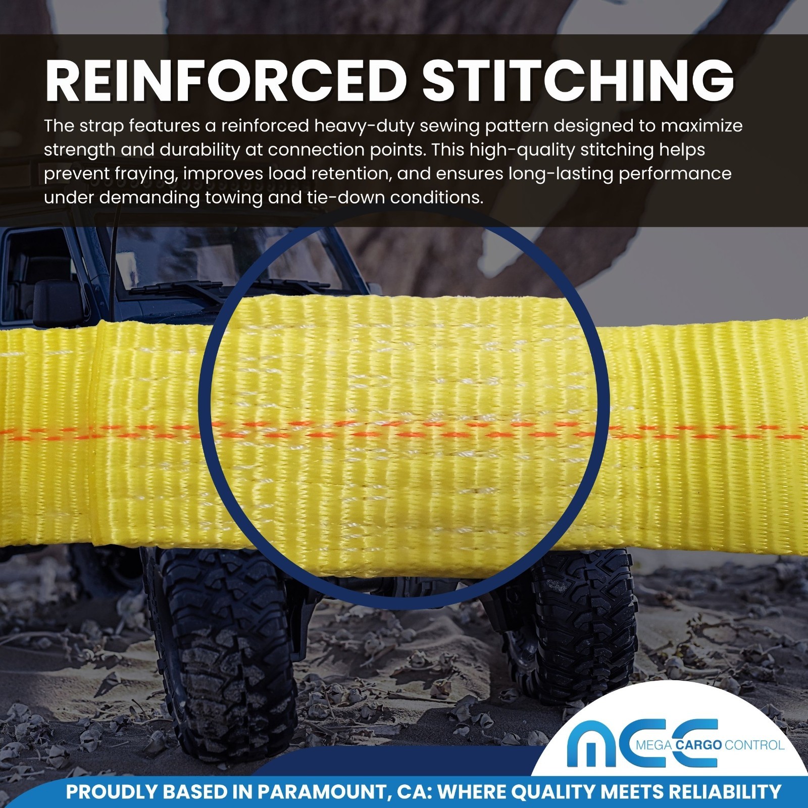 2" x 4' V-Bridle Straps with Snap Hooks & Axle Strap - Low Profile V-Assembly