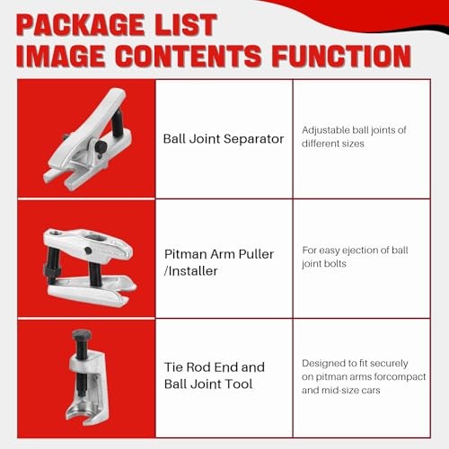 Ball Joint Separator Tool Kit Ball Joint Splitter Ball Joint Removal Tool Tie