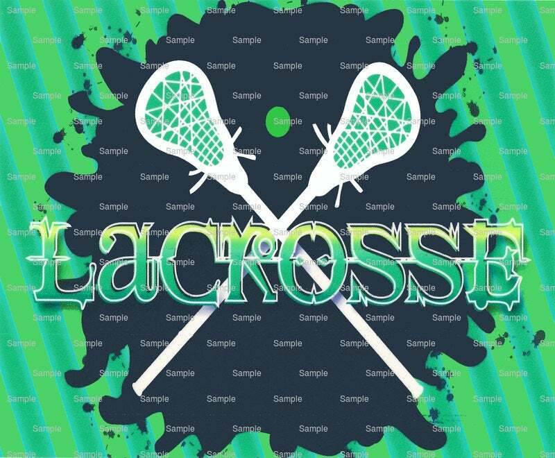 Green Lacrosse Sport Birthday ~ Edible 2D Fondant Cake Cupcake Topper ~ D601 *
