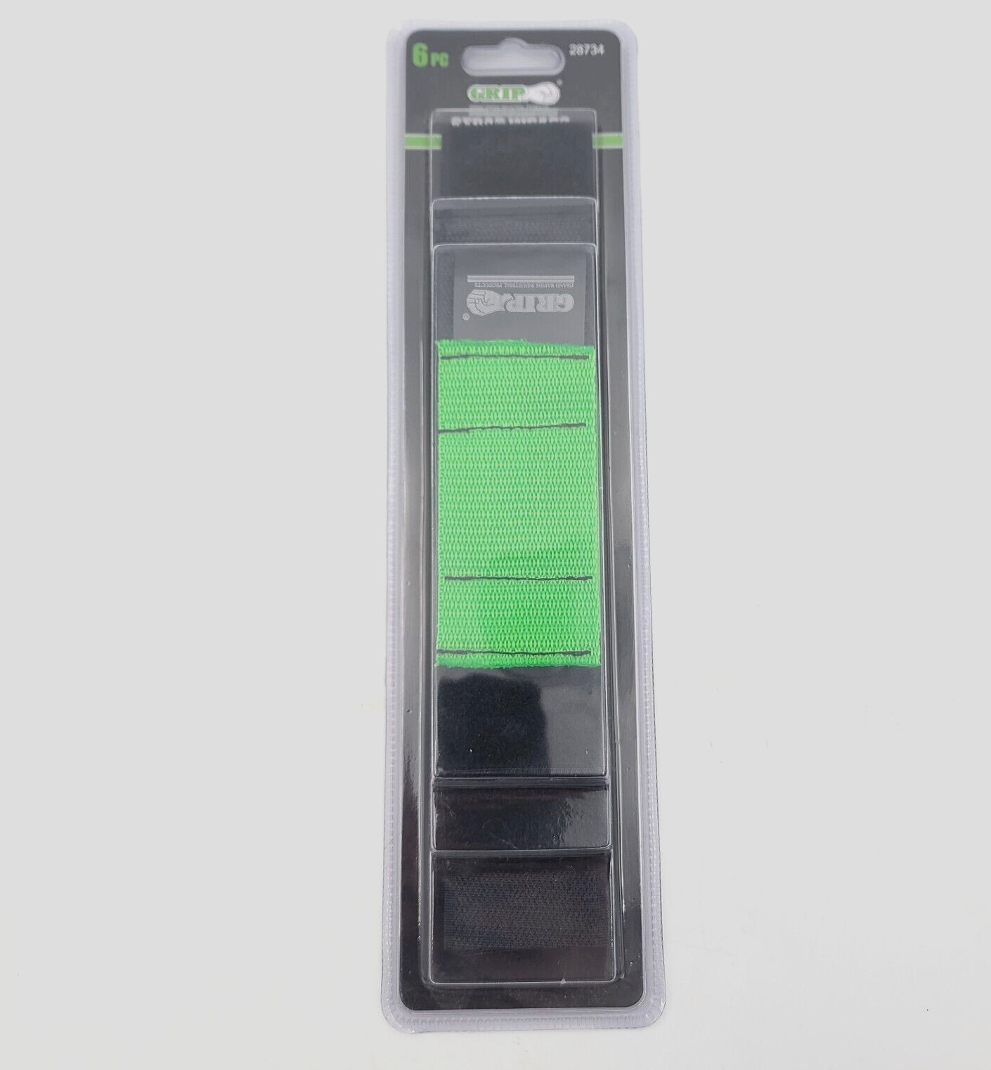 GRIP 28734 Heavy Duty VeIcro Strap Set For Fastening Wires, Straps, Cords (6pc)