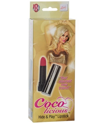 Coco Licious Hide & Play Lipstick Silicone Vibe Waterproof Black 3.25 Inch