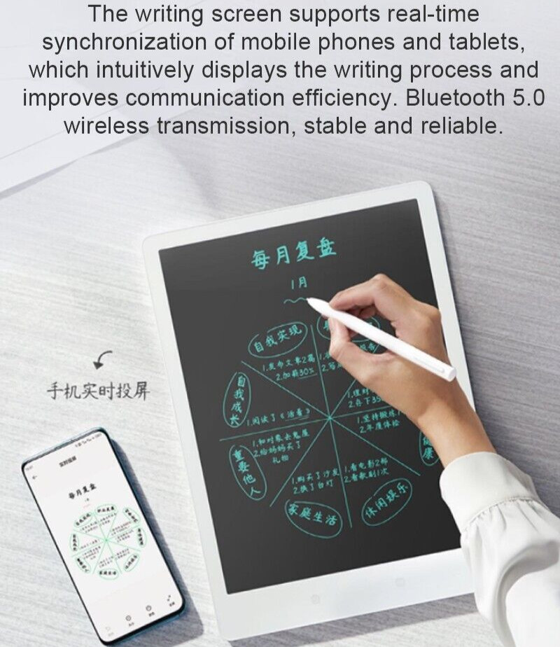 Xiaomi Writing Pad Handwriting Tablet Board Drawing Memory Saving Bluetooth APP