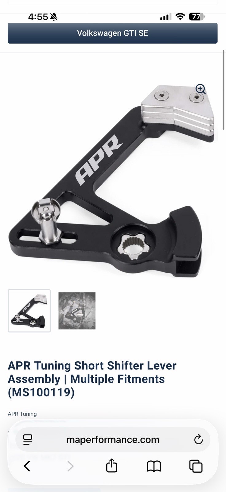 APR Short Shift Lever Assembly