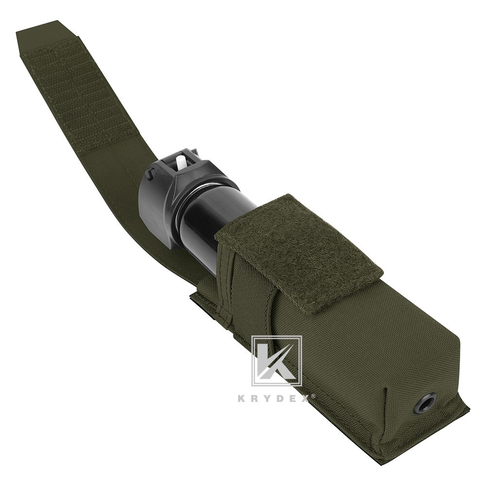 KRYDEX Tactical Flashlight Holster Low Profile Pouch Green MOLLE&Belt System