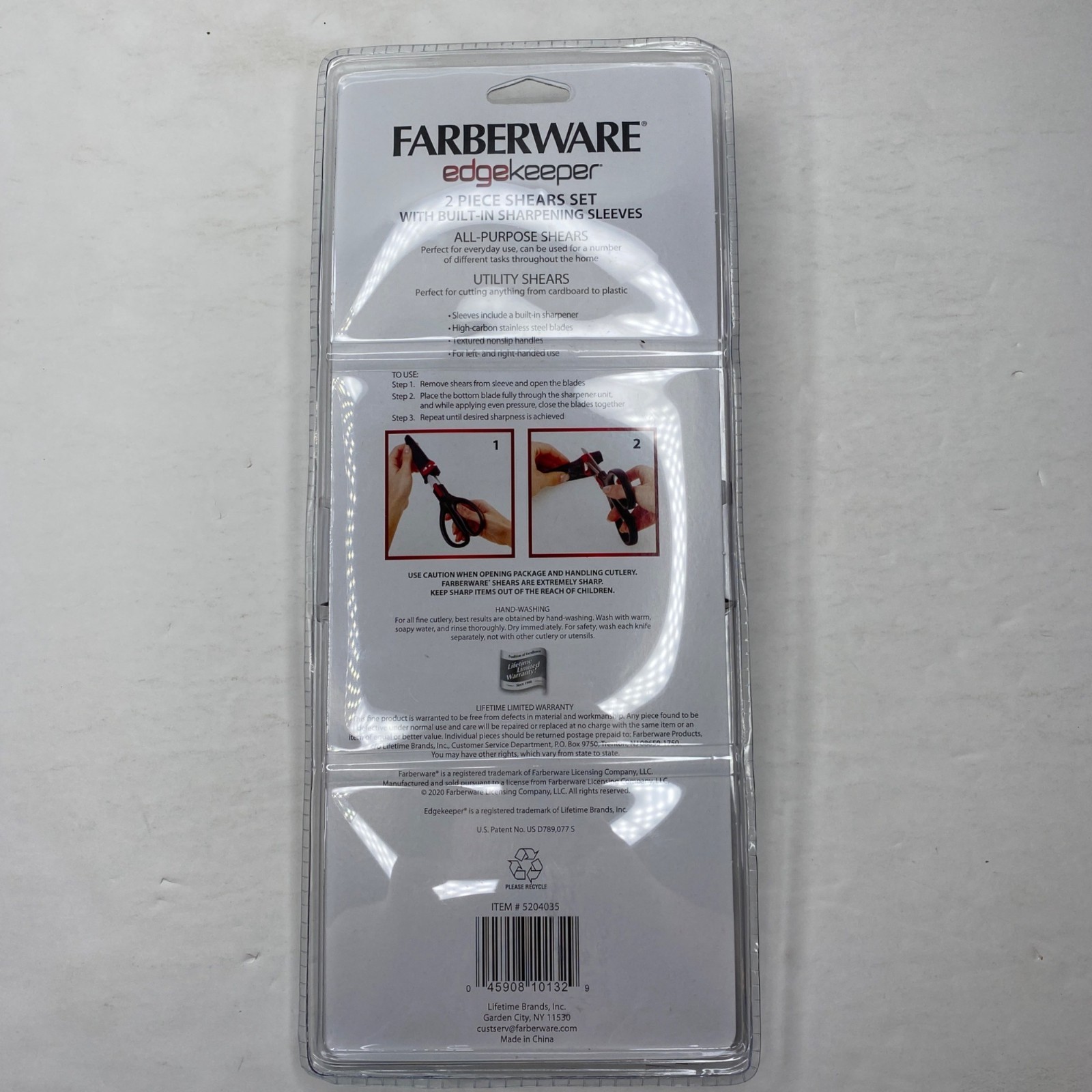 Farberware Edgekeeper Set 2 All Purpose Utility Shears Edgekeeper Sheaths Red