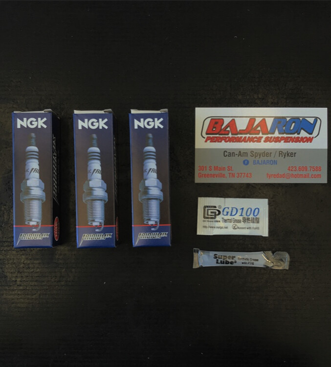 BajaRon Can-Am Ryker 900 & Rally Spark Plug Kit 2019-2026 NGK Iridium CR8EIX