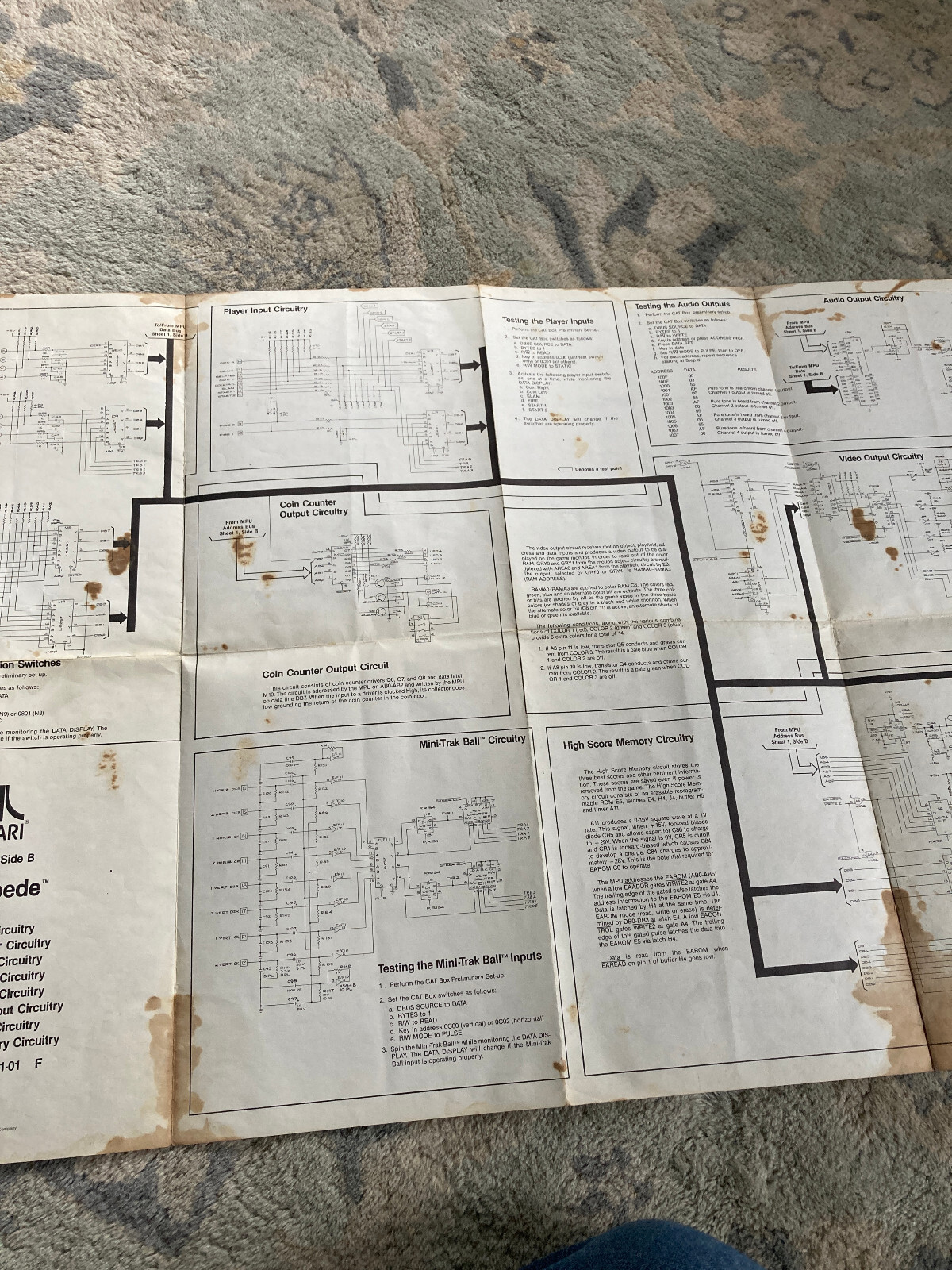 Atari Centipede Arcade Manual and Schematic