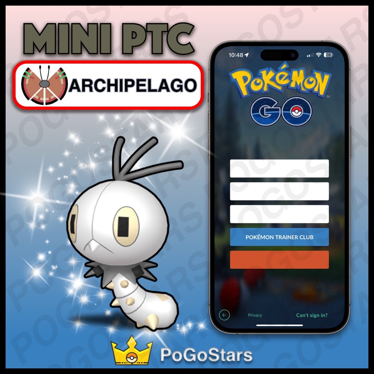 Pokémon Go - Shiny Scatterbug Archipelago - Mini PTC 80K Stardust✨Description✨