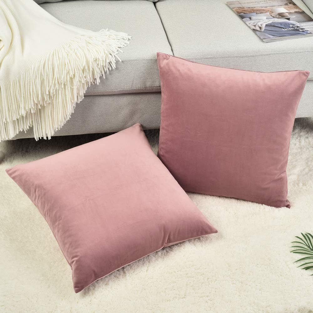 Set of 2 Comfortable Throw Pillow Cover for Bedding, Decorative Accent Cushion S