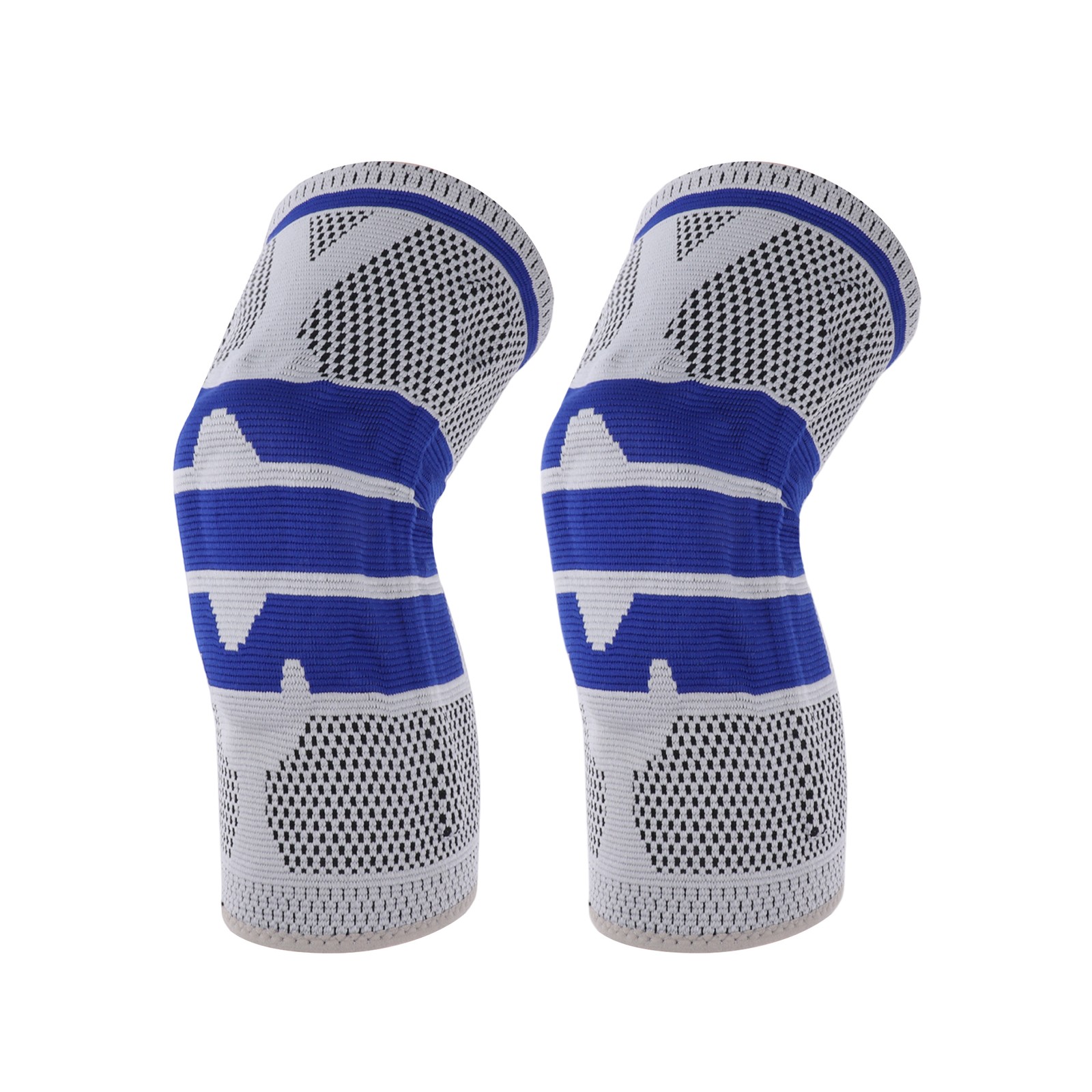 Horizontal Stripes Knee Pads Medium Gray Blue 1 Pc