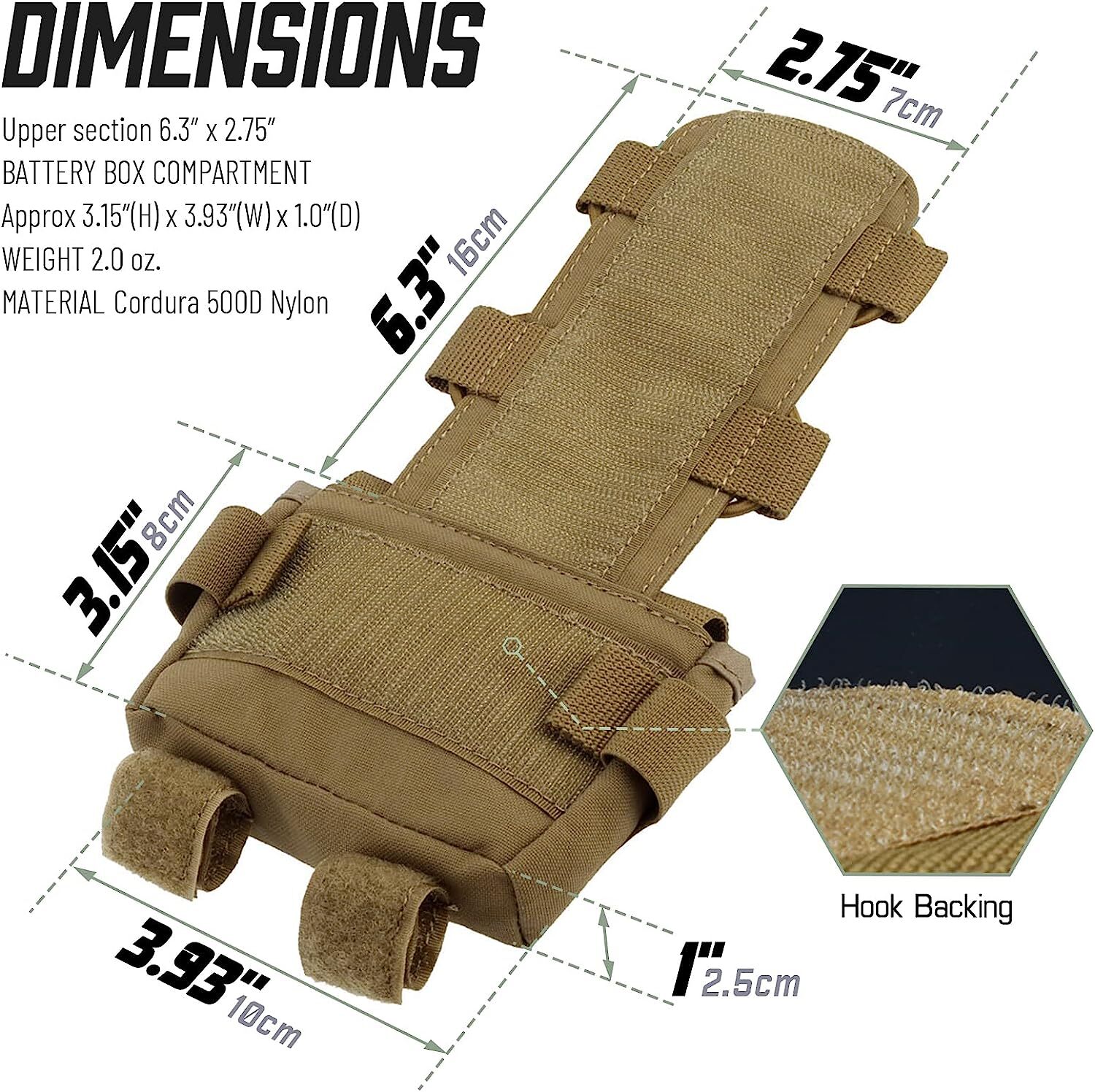 Tactical Helmet MK2 Battery Pouch Counterweight Balance Pack for Hunting Airsoft