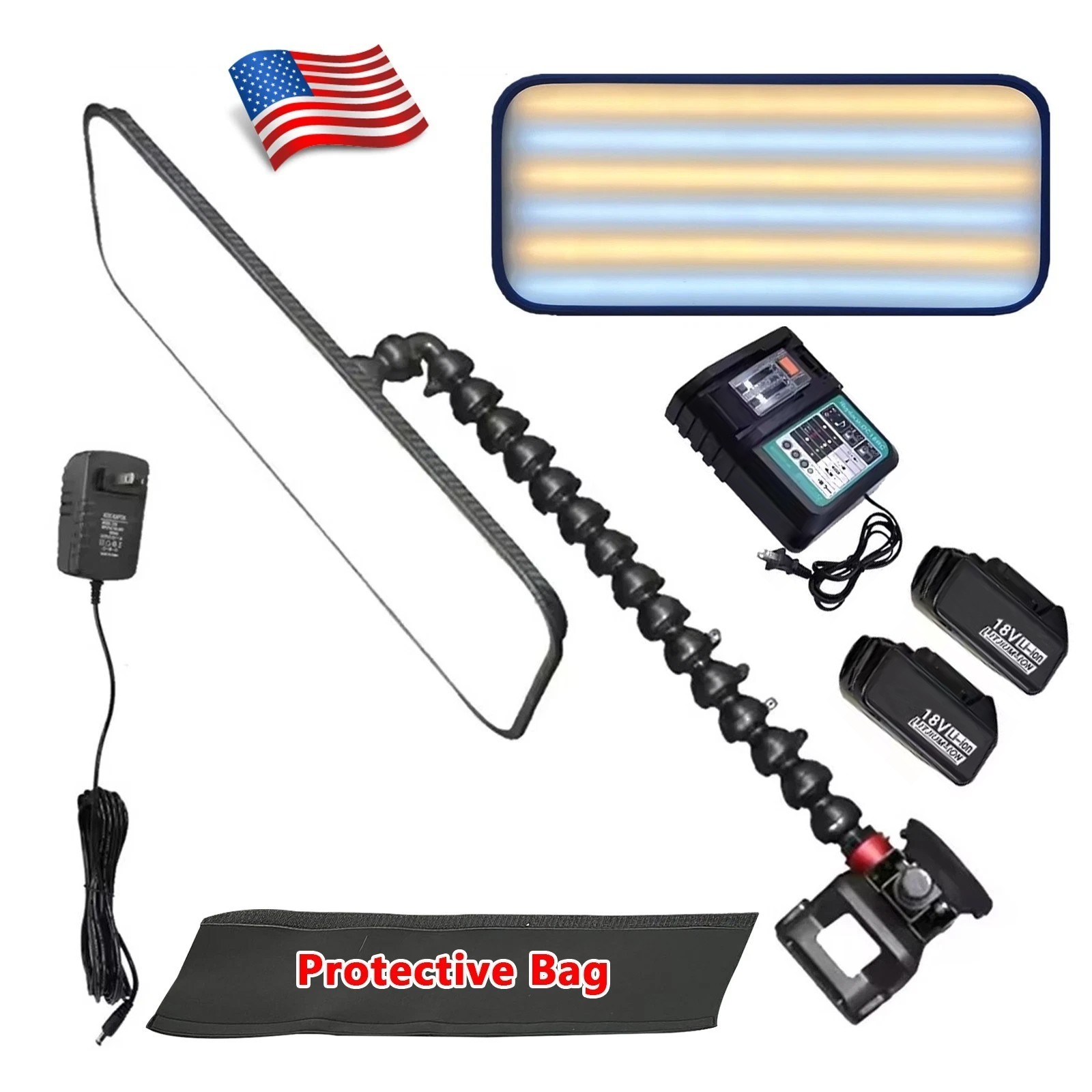 50cm (19.69in) Large Light Panel Car Dent PDR Light, Paintless Dent Repair Tool