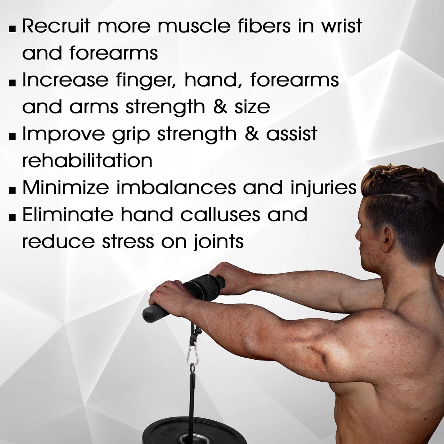 Grip Strength Builder, Wrist Roller