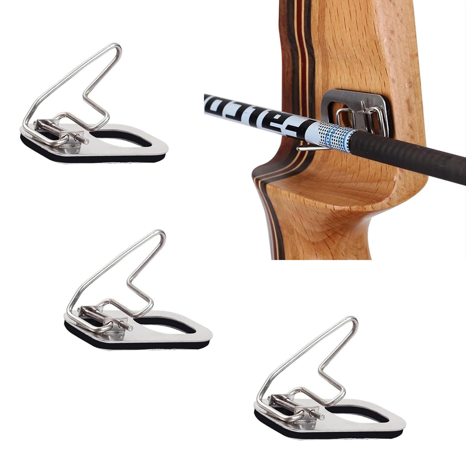 3Pcs Archery Arrow Rest Recurve Bow Wire Arrow Rest Hunting Target Shooting A...