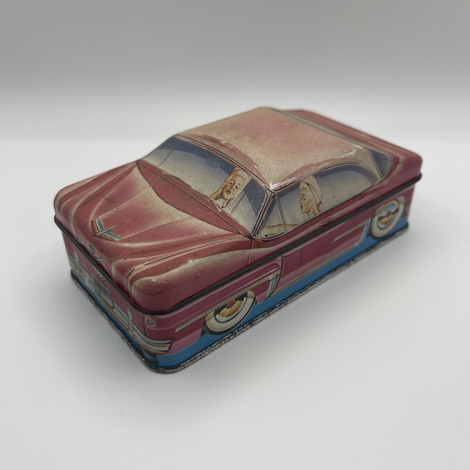 Ian Logan English Collectables Car Decorative Tin Box 1980s Car Illustration
