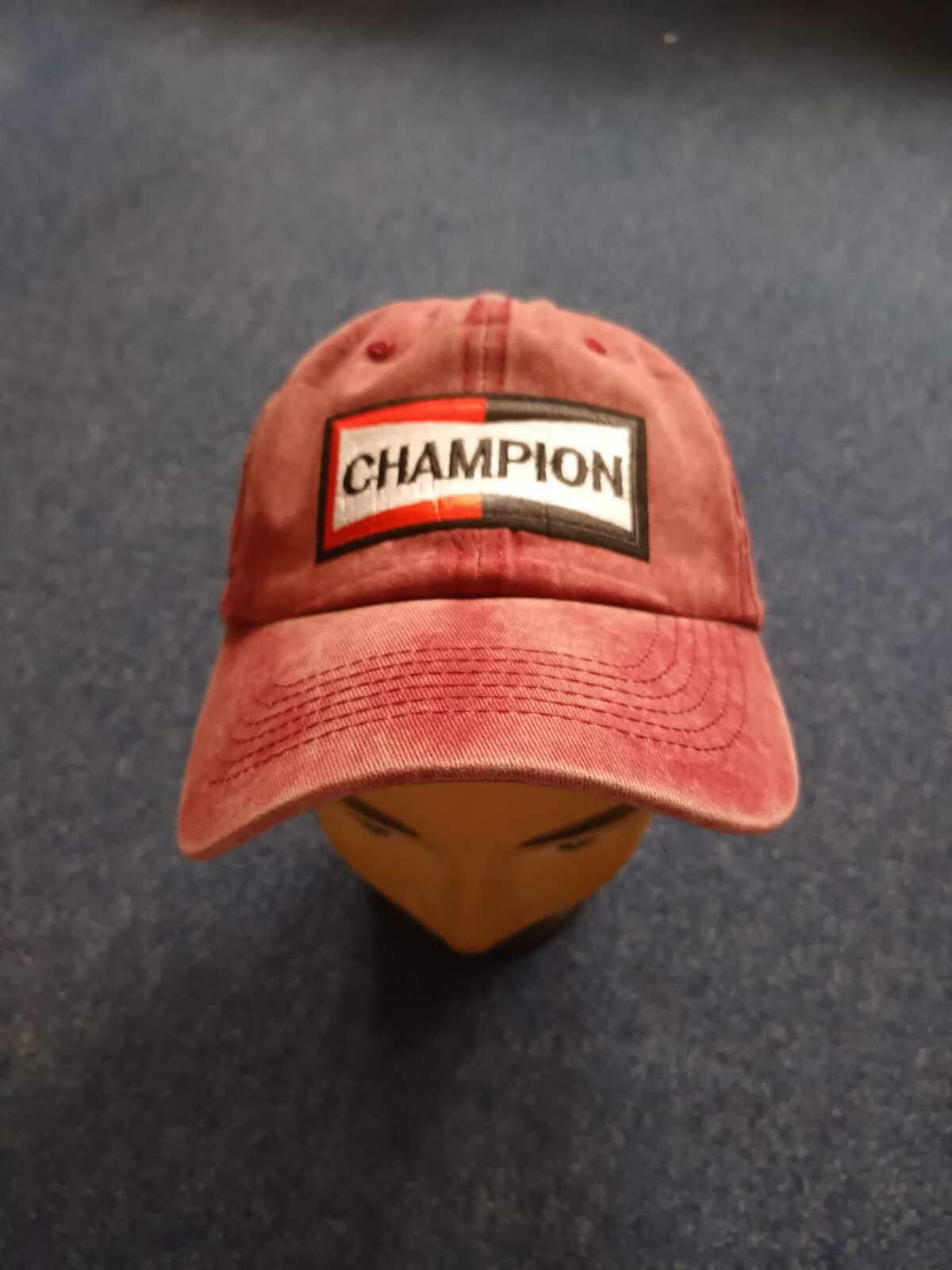Champion Spark Plugs Red/ Pink Stone Wash Baseball Cap & Fyre Festival Wristband