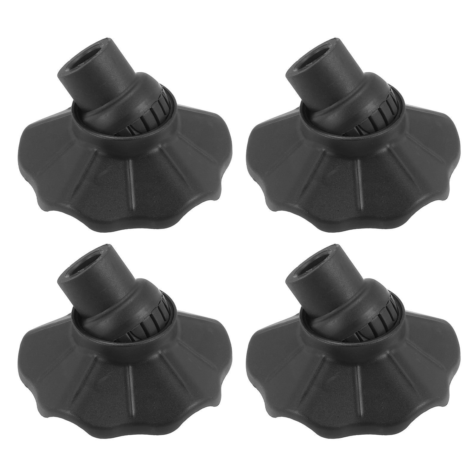 4Pcs Camping Chair Feet, Plastic Furniture Leg Cover for 0.51 Inch Legs, Black