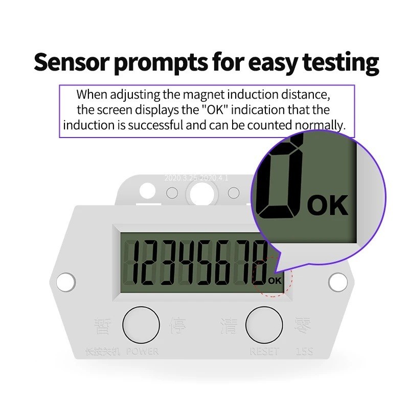 8 Digit Digital Electronic Counter High Frequency Pulse Counter Punch No Voltage