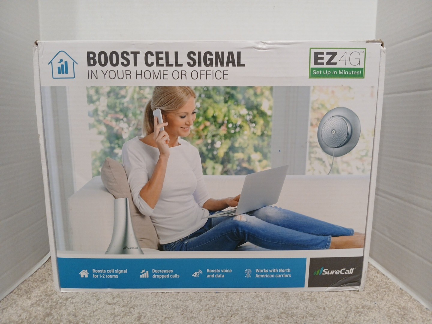 SureCall EZ 4G Plug-and-Play Cell Phone Signal Booster Kit 568
