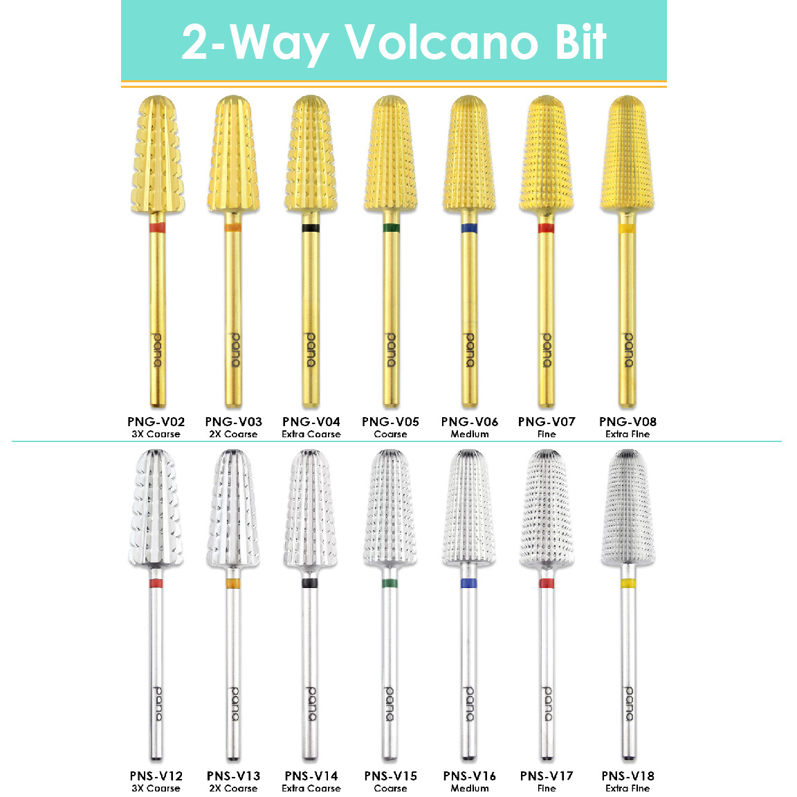 USA #1 Two Ways Volcano 3/32 Nail Carbide Bit - Safety Fast Remove Acrylic Gel