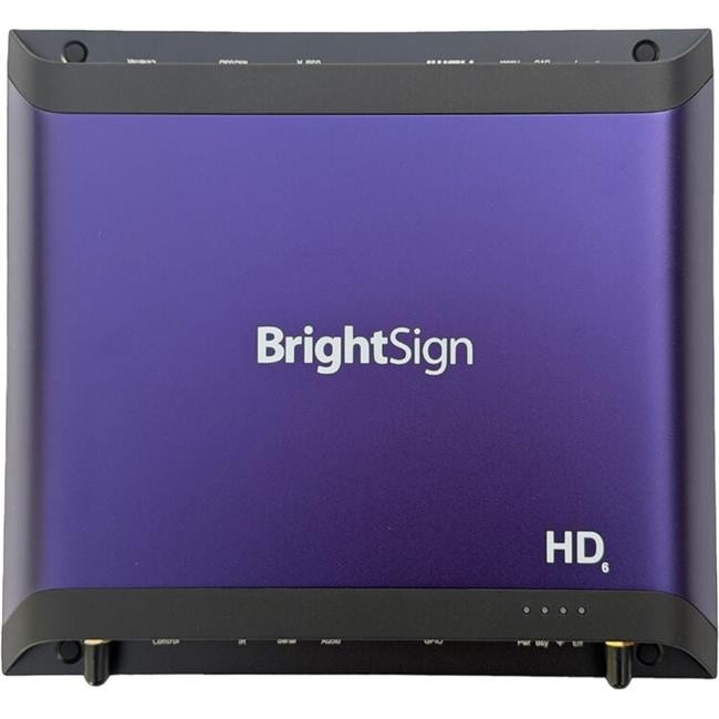 BrightSign HD1026 Expanded I-O 4K Digital Signage Media Player Black & Purple