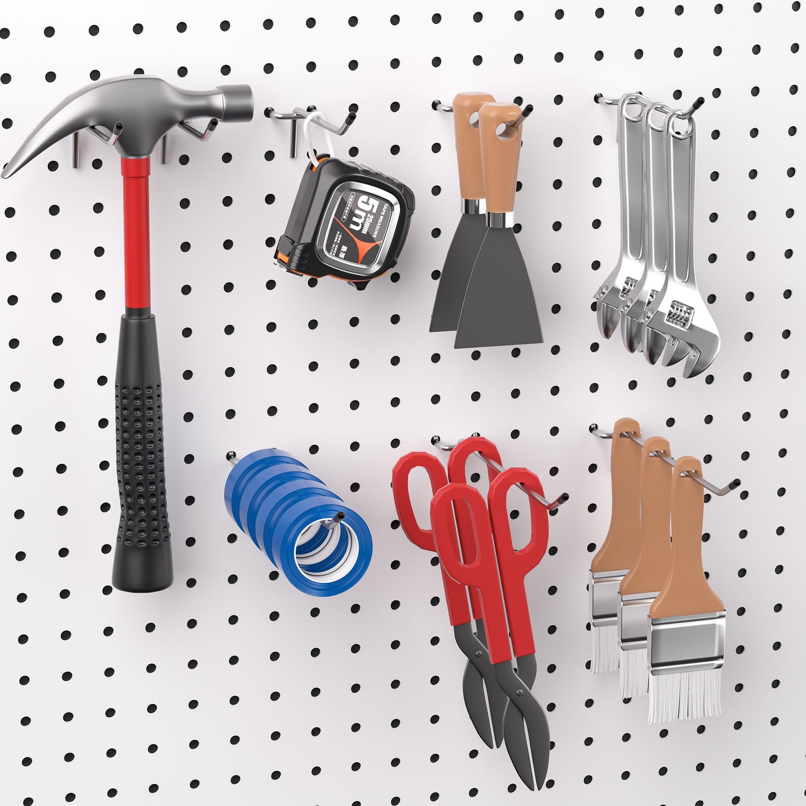 Pegboard Organizer Hooks Bins Locks 202 Piece Hardware Tool Storage Set