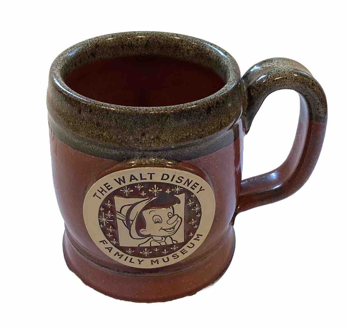 Rare The Walt Disney Family Museum Mug Cup By Sunset Hill Stoneware Pinocchio