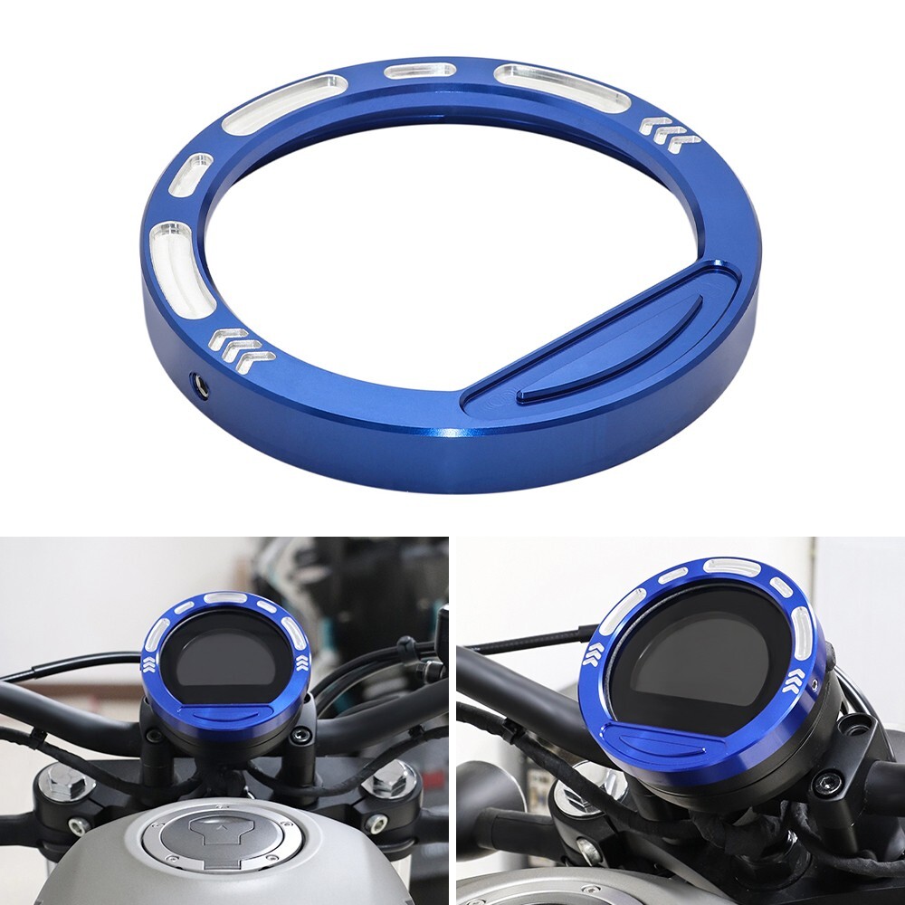 Blue Motorcycle CNC Aluminum Speedometer Guage Bezel For Polaris RZR XP 1000