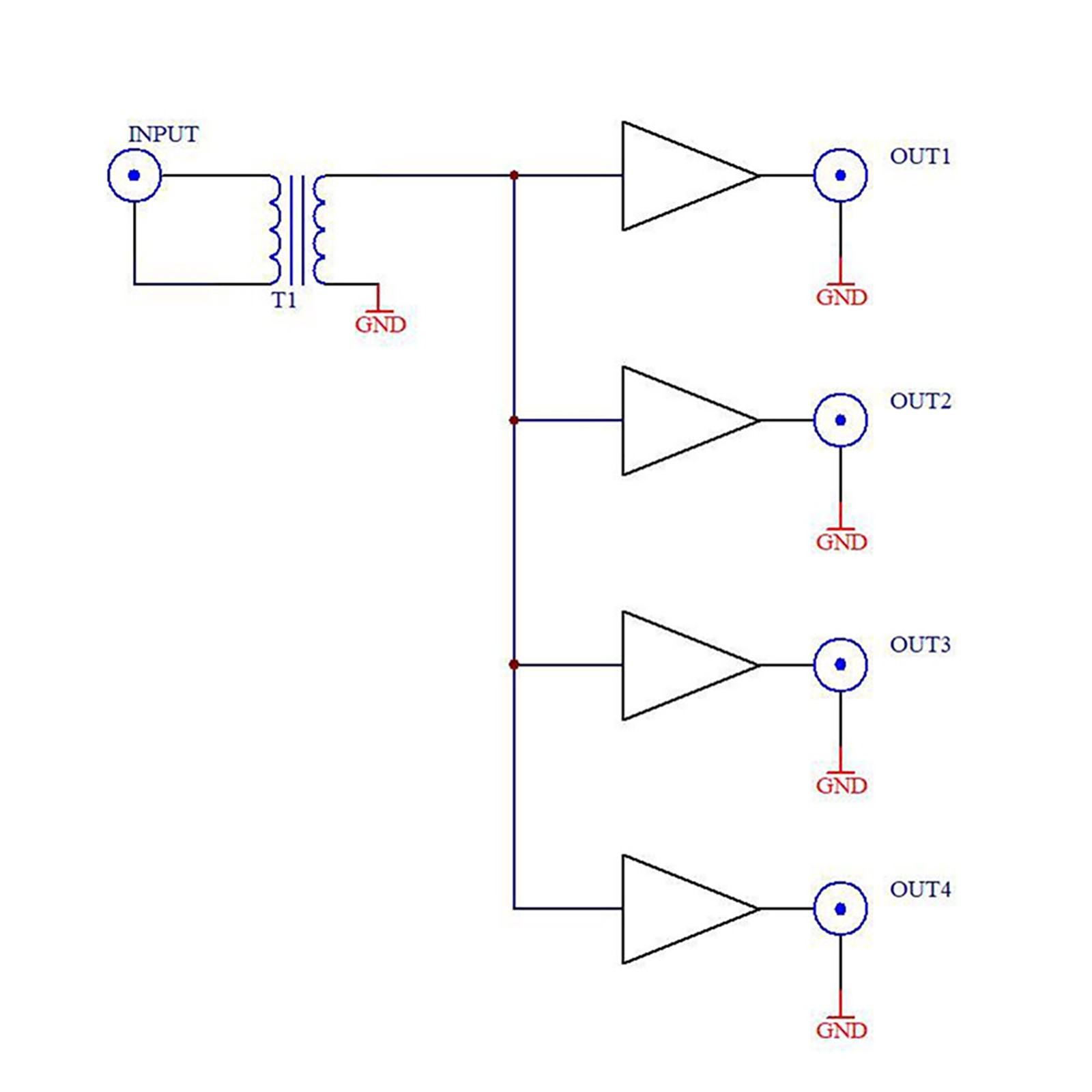 High Frequency Active RF Isolation Distributor for RF Signals SDR GPSDO 150MHz