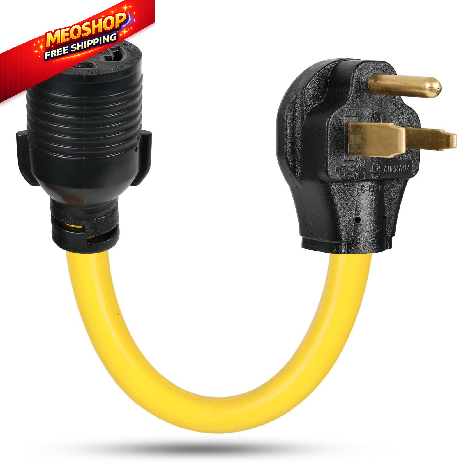 NEMA 6-50P to L6-30R Welder Cord Adapter, ZDHQLHJ 50 Amp Male Yellow