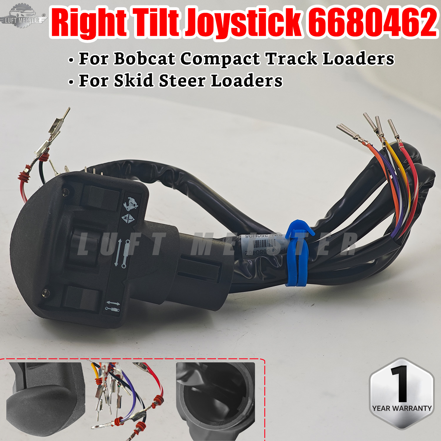 6680462 Right Tilt Joystick For Bobcat T180 T200 T250 T595 S150 S175 S205 S510