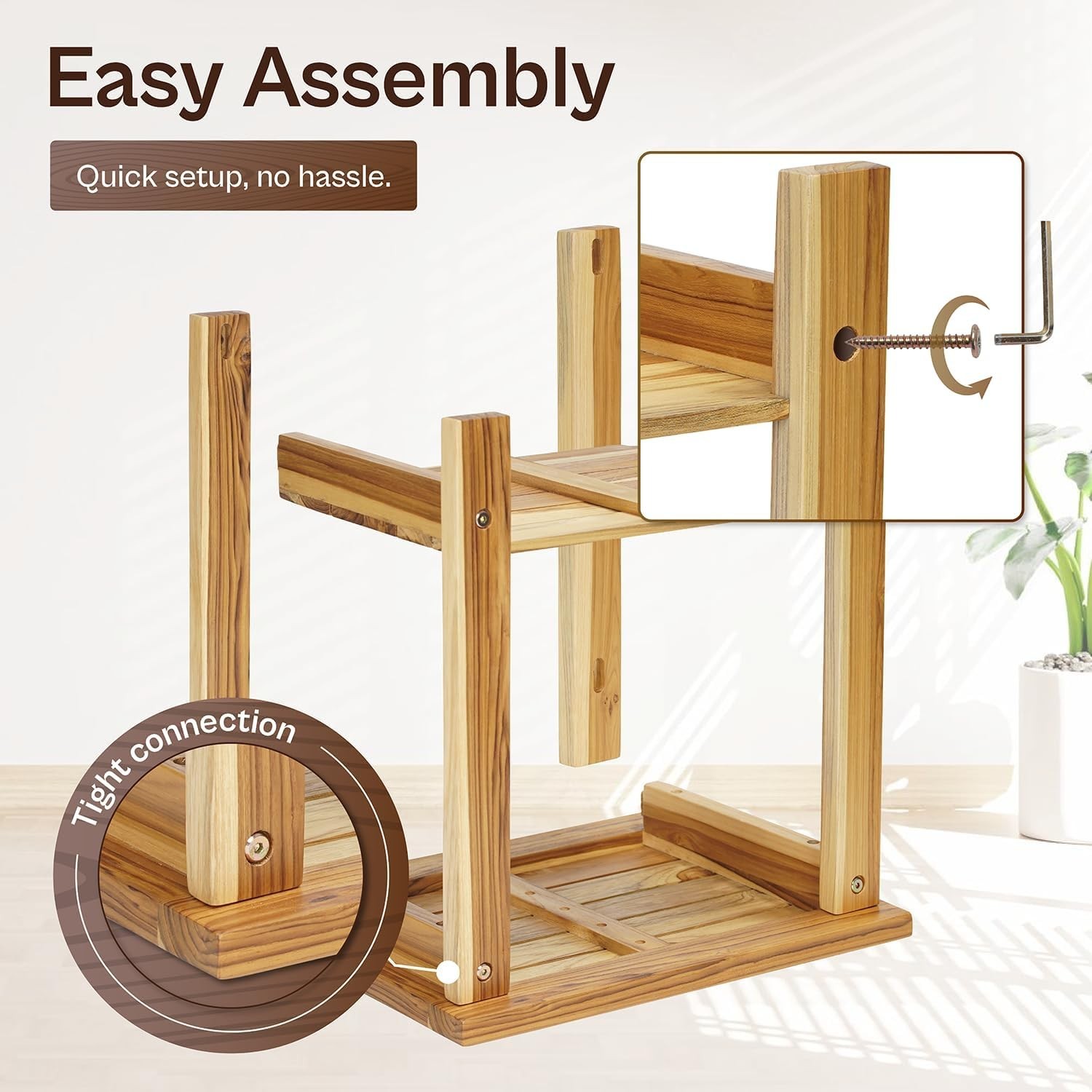 Adirondack Side Table – Weather-Resistant Rectangular End Table for Patio, Ga...
