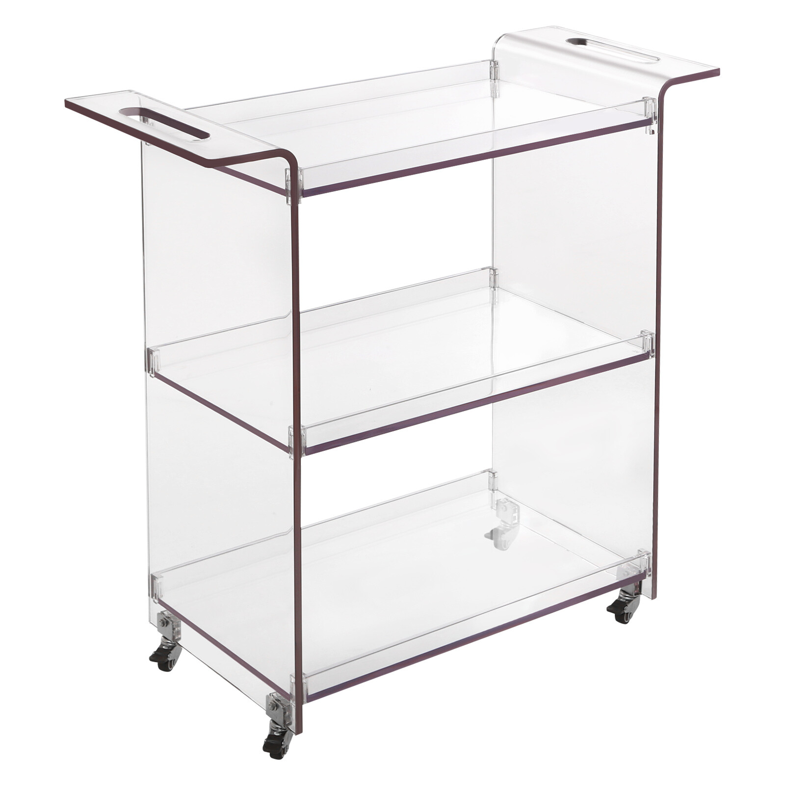 Mobile PC Rolling Cart,PC Cart with Wheels, Rolling Serving Cart