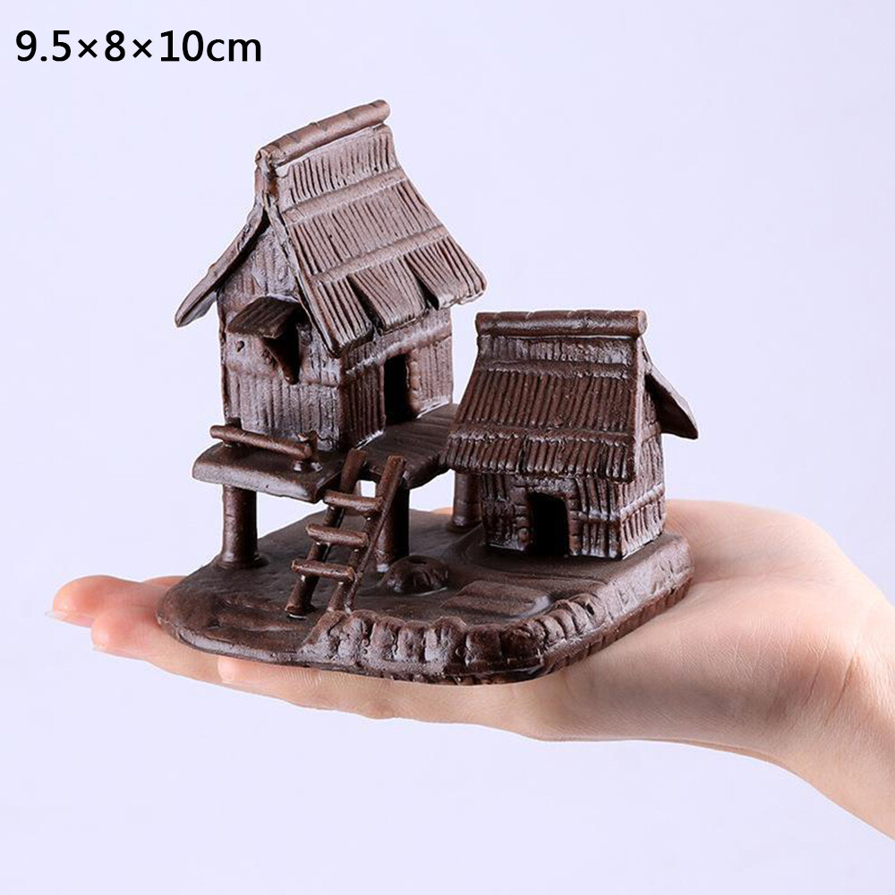 Simulation Ceramic Room Decoration Small House Aquarium Fish Tank Room Ornaments