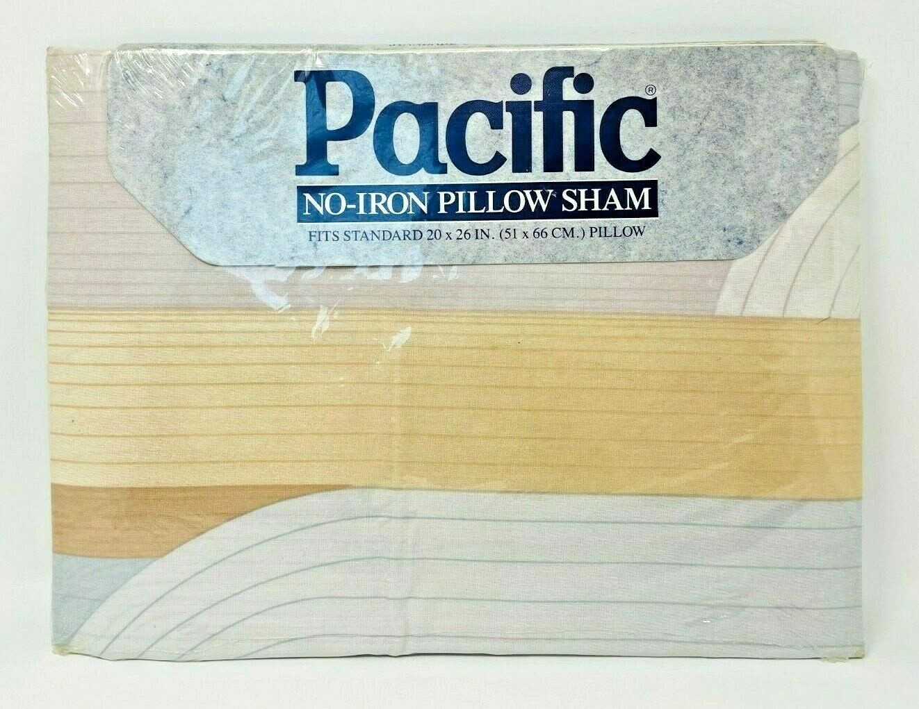 Pacific Home VTG Stripe Cotton Pillow Sham 20x26 Made in USA No Iron Romanesque