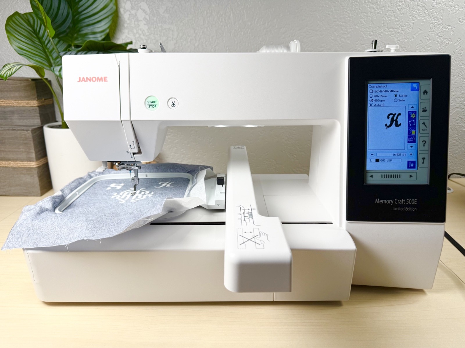 Janome Memory Craft 500E LE Embroidery Machine + Transferable 3-Yr Asurion Plan