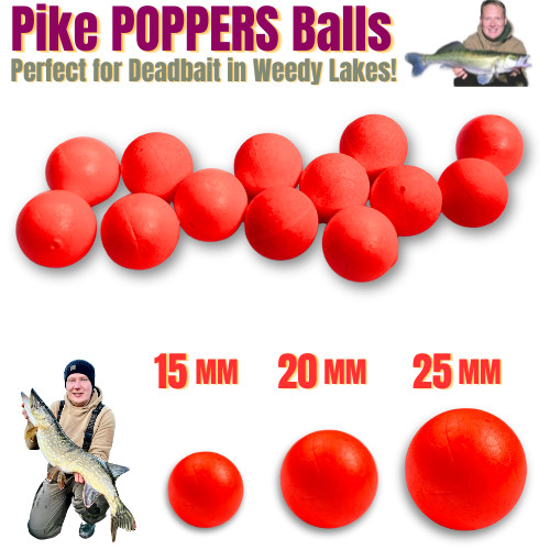 Fishing Pike Poppers DEADBAIT RIG - Beads for Pike Fishing - Pop Up Deadbait Rig