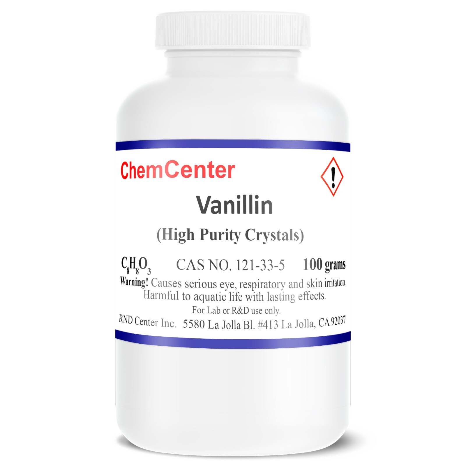 Vanillin, 99 % min. , 100 grams