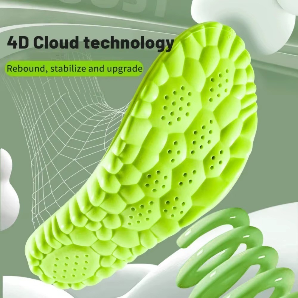 4D Sport Insole Super Soft Shock Absorption Orthopedic Shoe Inserts