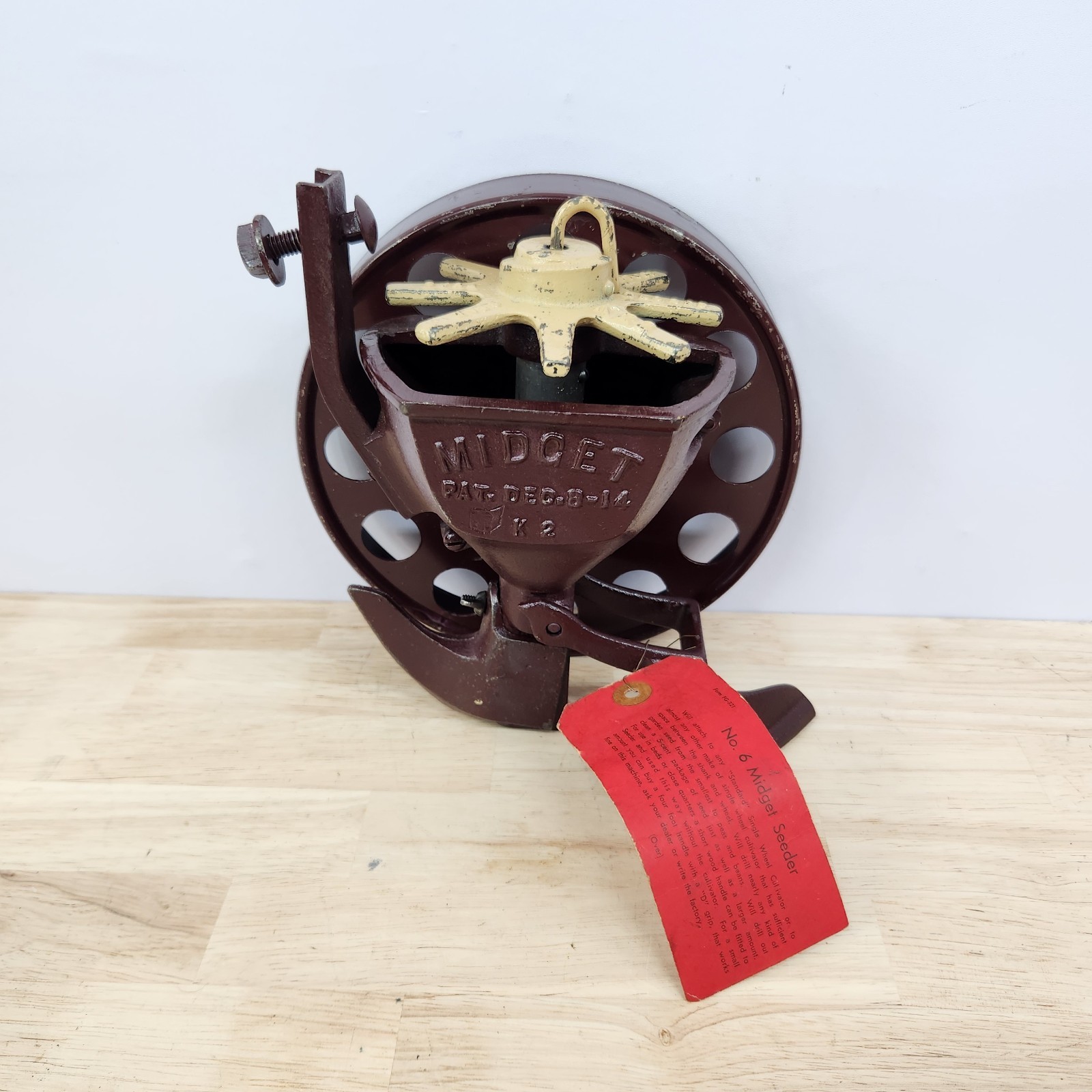 Antique Vintage Midget No.6 K2 Seeder Patent Dec 8, 1914 - Cast Iron