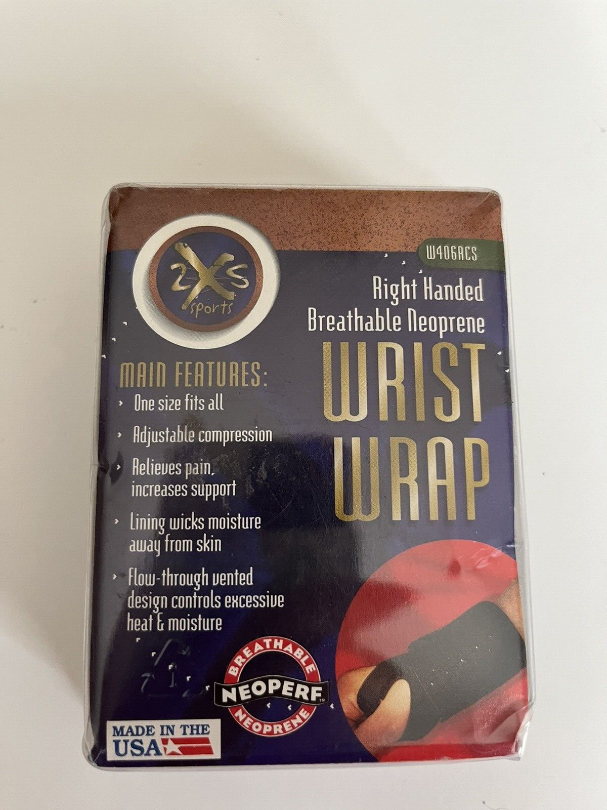 Neoprene Right Handed Breathable Adjustable Wrist Wrap, Relieve Pain, Support