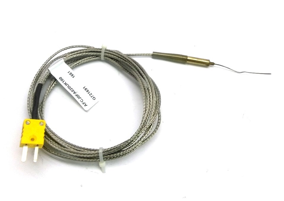 Watlow AFCJ0FA020UK100 MI Thermocouple, Type K, 100", Mini Plug, Probe 2"