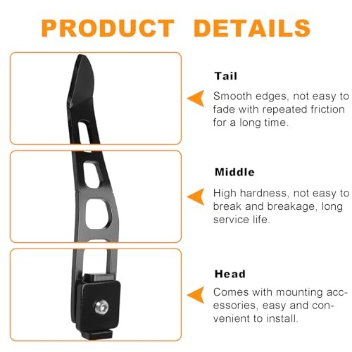 Jiffy Stand Extension for Motorcycle Side Kickstand - Fits Harley Black