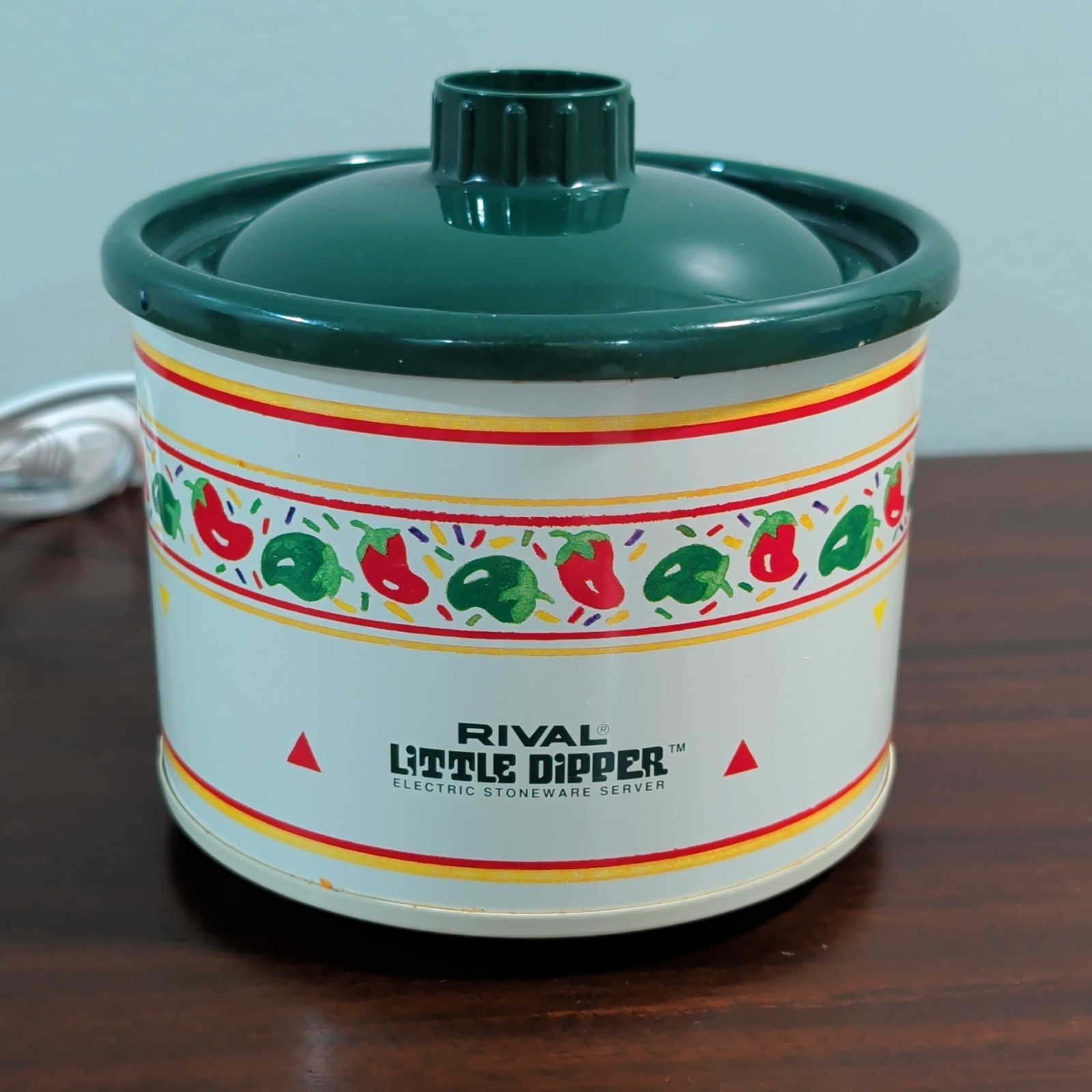 Vintage Rival Little Dipper Slow Cooker Crock Pot Dip Warmer Chili Pepper 3204