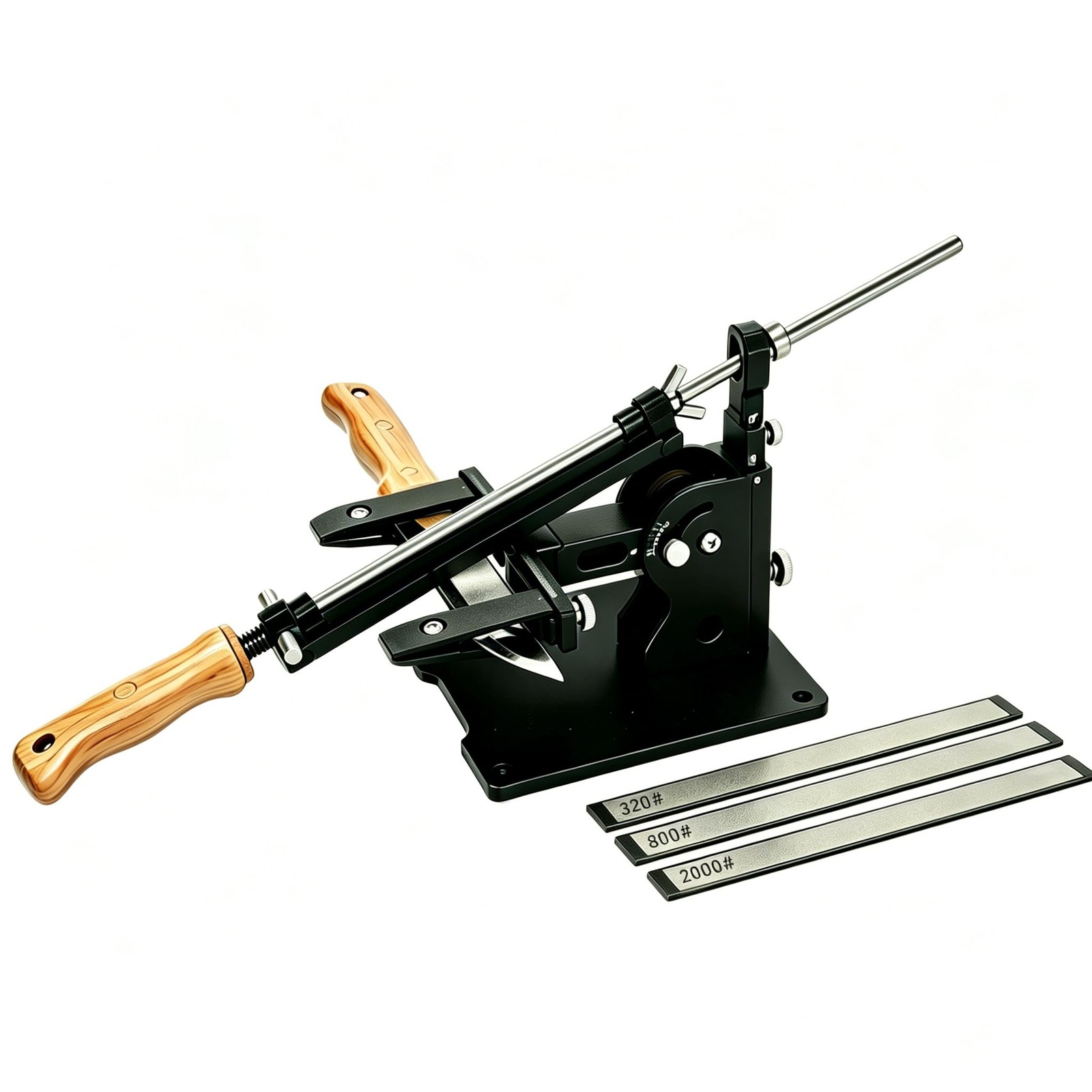 Professional Knife Sharpener System – Precision Adjustable Angle 15-30° – 3-S...
