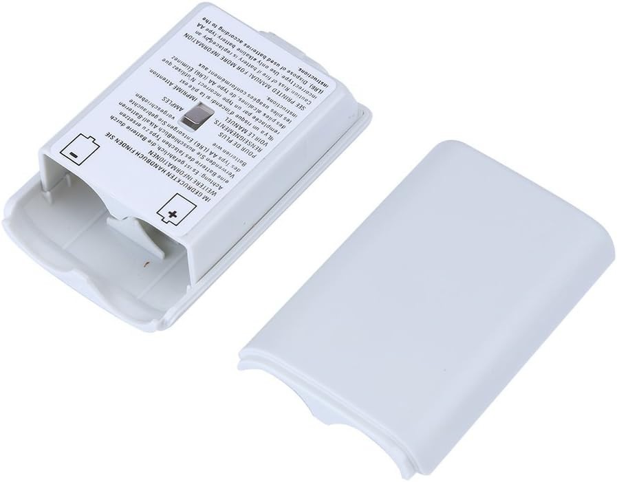 High-Quality 2-Pack White Battery Covers for Xbox 360 Controllers - Rechargeable
