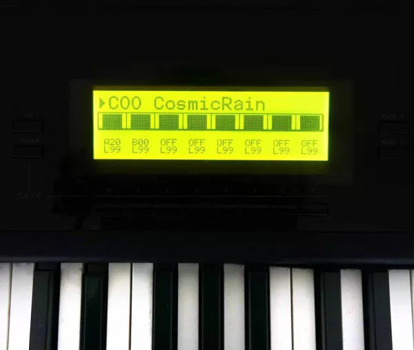 New yello LCD Screen Display With cable For Yamaha SY77 SY99 TG77 （plug and play