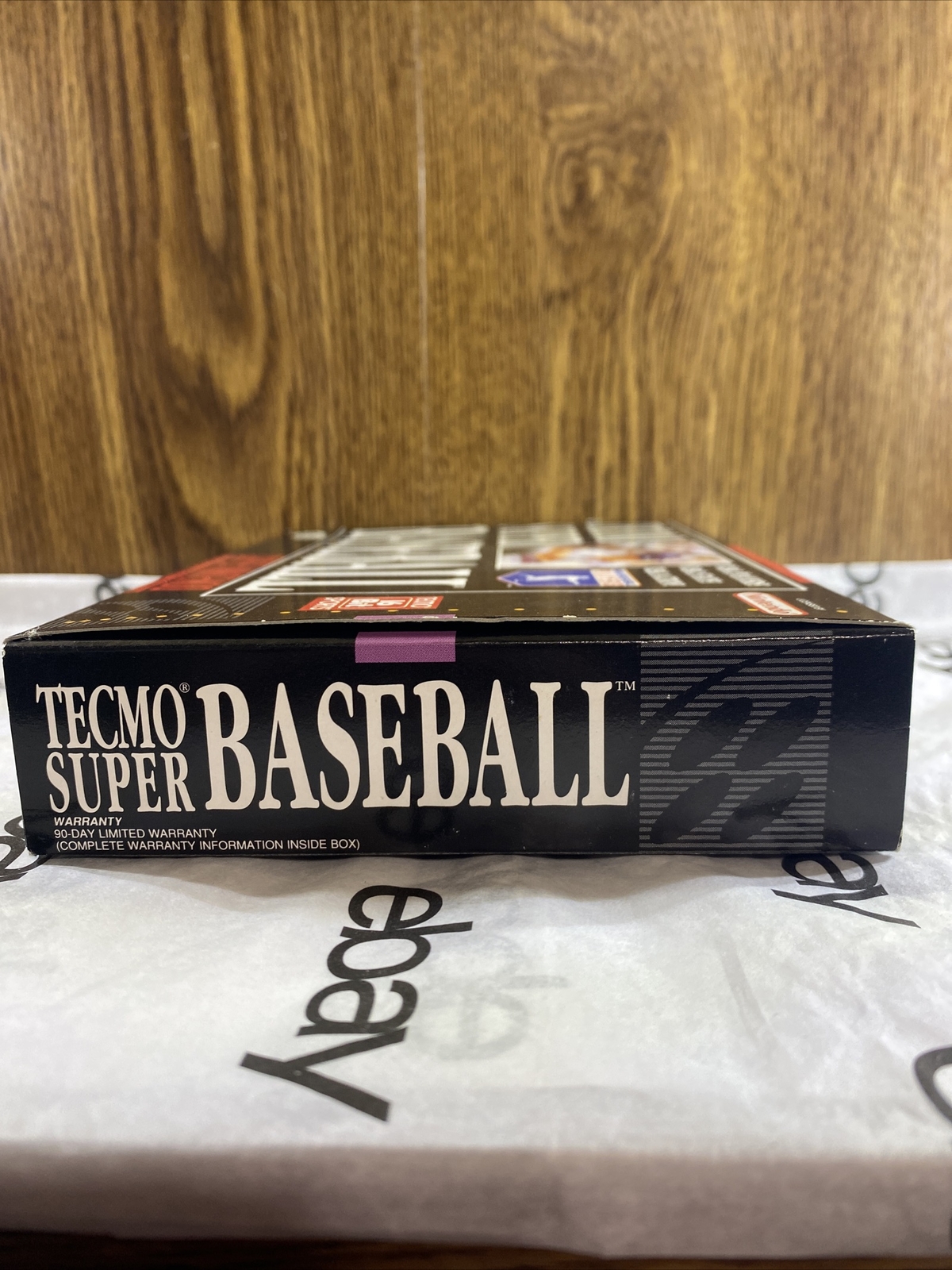SNES Super Nintendo Tecmo Super Baseball Instructions and Box Only
